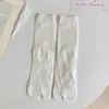 Calcetines Finos de Dos Dedos para Mujer, Calcetines de Dos Dedos, Malla Calada Japonesa para Otoño e Invierno, Calcetines de Algodón con Dedos Separados, Calcetines de Dos Dedos de Color Puro para Mujer, hasta la pantorrilla
