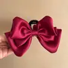 Pinza de Sujeción Grande con Lazo de Satén Tocado para Mujer Princess Escape Moda Nuevo Pinza de Tiburón de Gama Alta Accesorios para el Cabello de Boutique
