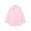 Camisa a Cuadros con Cuello de Muñeca Estilo Europeo y Americano Transfronteriza 2025 para Mujer Primavera Diseño Francés Cuello Solapa Manga Corta
