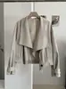 Gabardina Irregular con Cuello Grande Estilo Coreano KEKEZOON para Mujer, Top Casual de Manga Larga Ajustado para Otoño 8749