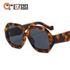 Gafas de sol de moda M337 con montura grande de seis lados, PC, UV400, para cara fina, gafas de pasarela, gafas de sol para hombre y mujer transfronterizas de Instagram