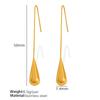 Pendientes franceses de diseño único con gancho para la oreja, pendientes de perlas de imitación con forma de gota, joyería larga para mujer al por mayor
