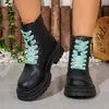 Botas Martin de suela gruesa y tacón grueso de gran tamaño para mujer para comercio exterior transfronterizo, nuevas botas cortas con cremallera lateral de moda estilo británico otoño e invierno 2026