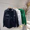 Moda Masculina Juvenil Popular de Marca Nueva Primavera y Otoño Chaqueta Abrigo Camisa de Sarja