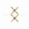 Aretes de Aleación de Titanio F136 Circonita Micro-engastada Accesorios Colgantes de Estrella Luna Mariposa Corazón Charms para Pendientes DIY