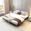 Estructura de cama de suspensión marco de acero cama de suspensión simple 1.5 m 1.8 m cama doble de hierro italiana estilo francés para estudiantes
