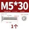 Tornillos de Acero Inoxidable 304 Cabeza Plana Avellanada con Cabeza Torx y Columna Tornillos Antirrobo M2 M2.5 M3 M4 M5 M6 M8 M10Mm