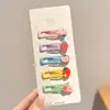 Presilhas de cabelo de desenho animado em cores de doce para meninas, presilhas para franja de verão, presilhas laterais, acessórios de cabelo, presilhas BB de gota d'água