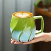 Taza de café con cambio de horno, taza de agua, taza de alto valor de color, taza de café con leche de gres de gran capacidad, taza de desayuno de cerámica, taza para amantes