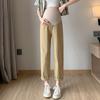3061 Pantalones de Verano para Maternidad de Tencel Bambú M-3XL Sueltos Transpirables Tela de Tencel Casual Pantalones Abdominales