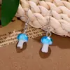 Pendientes de Hongo Dulce 3D Transfronterizos Europeos y Americanos, Juguetes de Comida Realistas Lindos de Dibujos Animados, Pendientes Versátiles Creativos Multicolor