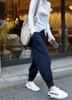 Pantalones bombachos holgados de cintura alta para mujer, calzas informales coreanas para uso exterior, de punto, estilo harén