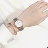 Relógio com Pulseira de Lona Feminino Estudante Estilo Ins Retrô Estilo Coreano Melhor Amigo da Garota Mori Mostrador Compacto Estilo College Harajuku