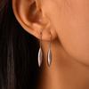 Oumika Europa y Estados Unidos nuevos ganchos para la oreja en forma de gota de agua acero inoxidable chapado en oro de 18K temperamento aretes de viento frío aretes en stock