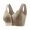 Ropa interior popular sin costuras, talla grande, acanalada, hebilla frontal fácil de usar, estilo delgado, levante pequeño del busto, sin varillas, anti-flacidez