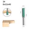 Cortador Recto con Rodamiento 8 Mango Pintura Verde Cortador Recto con Rodamiento Doble Filo Perfilado Corte de Borde Cortador Ranura Doble Filo Fresadora para Madera