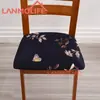 Funda de Silla Elástica Estampada Transfronteriza Todas las Estaciones Universal Seda de Leche Estilo Simple Decoración de Hogar y Restaurante Funda de Asiento de Silla a Prueba de Polvo