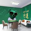 Papel de parede de marca de moda de luxo leve Papel de parede de loja de roupas Papel de parede de fundo para transmissão ao vivo de salão de mahjong popular academia Mural laranja Hermes