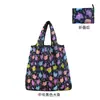 Bolsa de proteção ambiental de desenho animado feminina portátil para compras de supermercado fofa japonesa dobrável à prova d'água leve grande capacidade para compras de supermercado