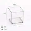 Vaso de Flor de Acrílico Transparente Espessado Quadrado Hidropônico Tulipa Verde Flor Suculenta Arranjo de Flores Cilindro Quadrado Pequenos Ornamentos