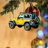 Transfronterizo Nuevo Gran Venta Plano 2D Acrílico Creativo Vehículo Todoterreno Mochila Colgante para Coche Decoración Colgante para el Hogar