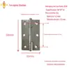 Dobradiça Plana Dourada 2 Polegadas 2,5 Polegadas 3 Polegadas Dobradiça Pequena para Porta de Armário Dobradiça de Ferro Rolamento Silencioso Dobradiça Espessada de Bronze
