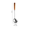 Cuchara sopera de acero inoxidable 304 Sapele, pequeño utensilio de cocina doméstico, espátula para cocinar, espátula para champiñones, cucharón para sopa, espumadera para olla caliente