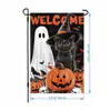 Bandera de Jardín para Halloween 2026 Mástil Decoración de Fiesta Festiva Bandera de Lino de Calabaza Fantasma Personalizada a Doble Cara