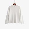 Suéter de cuello alto medio para mujer talla grande, camisa básica de manga larga, Invierno 2026, para chicas rellenitas, Tejido 22687