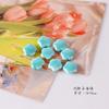 Cor creme cinco pétalas flor cerâmica contas soltas artesanal DIY frisado pulseira colar material brincos acessórios de jóias