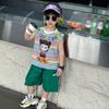 Disfraz de Nezha Traje de Chaleco a Rayas para Niño Verano 2025 Nuevo Niño Guapo Ropa de Verano sin Mangas