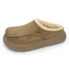 2026 Invierno Nuevas Tallas Grandes Cálidas Forradas de Felpa Suela Gruesa Zapatillas de Algodón Estilo Coreano para Mujer sin Cierre Puntera Cerrada Medias Zapatillas Botas de Nieve para Mujer