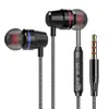 Fones de ouvido intra-auriculares de plástico VPB V1 para baixo com controle por fio universal para celular com microfone Plug de ouvido HiFi em lote