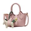Bolsa de Mão Estilo Coreano Popular com Textura de Pedrinhas Simples e Elegante, Versátil da Moda de Alta Qualidade para o Dia a Dia, Transversal, Bolsa Mãe e Filha
