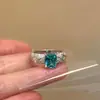 Livro Pequeno da Capa Vermelha Explosões Estrela Brilhante Rio Diamante Quadrado Completo Anel de Diamante Anel Diamante Escarlate Azul Misterioso Anel de Açúcar para Mulheres