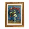 Pintura a Óleo Estilo Natureza Morta Floral Europeu com Moldura Dourada Vintage para Sala de Estar, Hall de Entrada, Hotel e Pousada, Pintura para Pendurar com Moldura, Pintura Decorativa, Arte de Parede