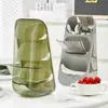 Portapalillos transparente multifuncional, estante de almacenamiento de inserción inclinado, escurridor de cubiertos, estante jaula para palillos de cocina para el hogar