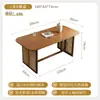 Mesa de jantar Wabi-sabi em madeira maciça com cantos arredondados mesa de jantar moderna e simples para apartamento pequeno banco combinação de mesa e cadeira de jantar em rattan