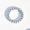 Venta caliente de eBay anillo clásico Ma Zhengfang Princess de diamantes completos anillo de compromiso de diamantes de simulación europeo y americano femenino