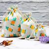 Joyería al por mayor de fábrica algodón y lino bronceado bolsillo con cordón estampado embalaje bolsa de regalo joyería