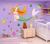 Adesivos de Parede de Fundo para Acessórios de Casa de Sereia Desenho Animado Transfronteiriços Venda Quente no eBay Adesivos para Quarto Infantil Quarto Adesivos XL7036