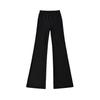 Pantalones Casuales de Color Sólido Estilo Chica Picante de Cintura Baja con Cordón y Lazo Ligeramente Acampanados para Mujer, Ajustados, para Yoga, Fitness, Pegados a la Cadera, de Longitud Completa