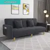 Sofá simple de 2 plazas para apartamentos pequeños, plegable, cómodo, moderno, sofá minimalista para casas de alquiler pequeñas, disposición lineal