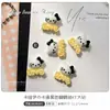 Joias para Unhas Gatinho Preto e Branco Desenho Animado Fofo Estéreo Hello Kitty Doce Cool Unhas Usáveis DIY Decorativas Pequenos Diamantes