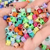 4 6 7 10 mm cuentas sueltas acrílicas cuentas con letras en inglés cuentas planas hechas a mano diy accesorios de joyería con cuentas pulsera