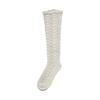 Calcetines Retro de Tubo Alto Grises Holgados para Mujer de Otoño e Invierno, Calcetines Cálidos de Lana Tejida para Pantorrilla, Venta al por Mayor de Lana