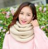 Bufanda de Lana Tejida Estilo Coreano Otoño e Invierno Cálida y Engrosada Color Sólido Bufanda para Mujer Invierno Fabricante Dropshipping