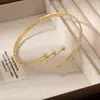 Pulseira Aberta Geométrica de Múltiplas Camadas da Moda para Mulheres, Anel de Braço Simples de Nicho de Alto Padrão, Joias Francesas de Luxo Leve com Coração e Folha