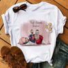 Camiseta Melhor Amiga feminina nova camiseta preta moda feminina camiseta com estampa fofa Harajuku blusa gola redonda