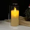 Lámpara de vela electrónica led cubierta de plástico cubierta de vidrio taza integrada buscar atmósfera romántica de boda lámpara de llama oscilante